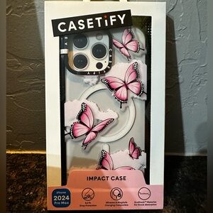 Casetify Pink Butterfly iPhone 16 Pro Max Case